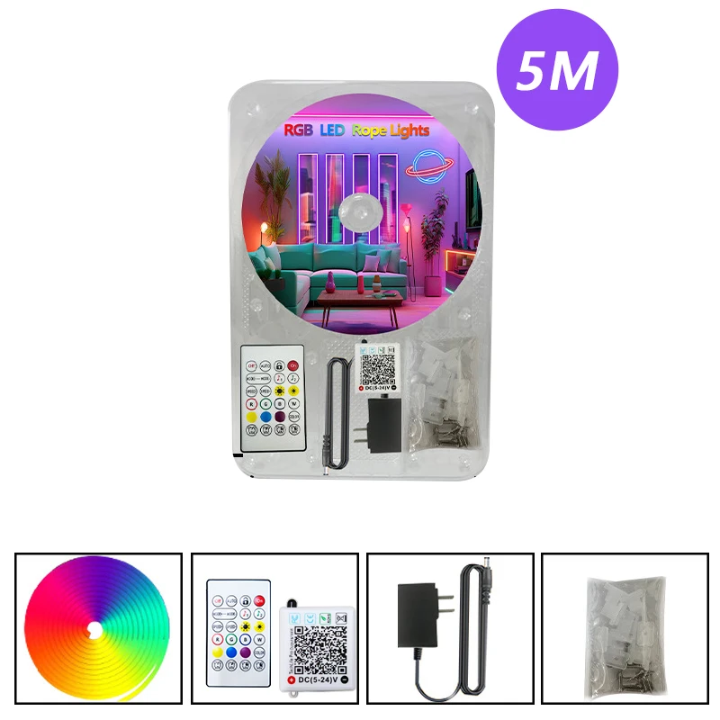 

RGB неоновая светодиодная лента KcoiiFun 5/10/15/20/30 м