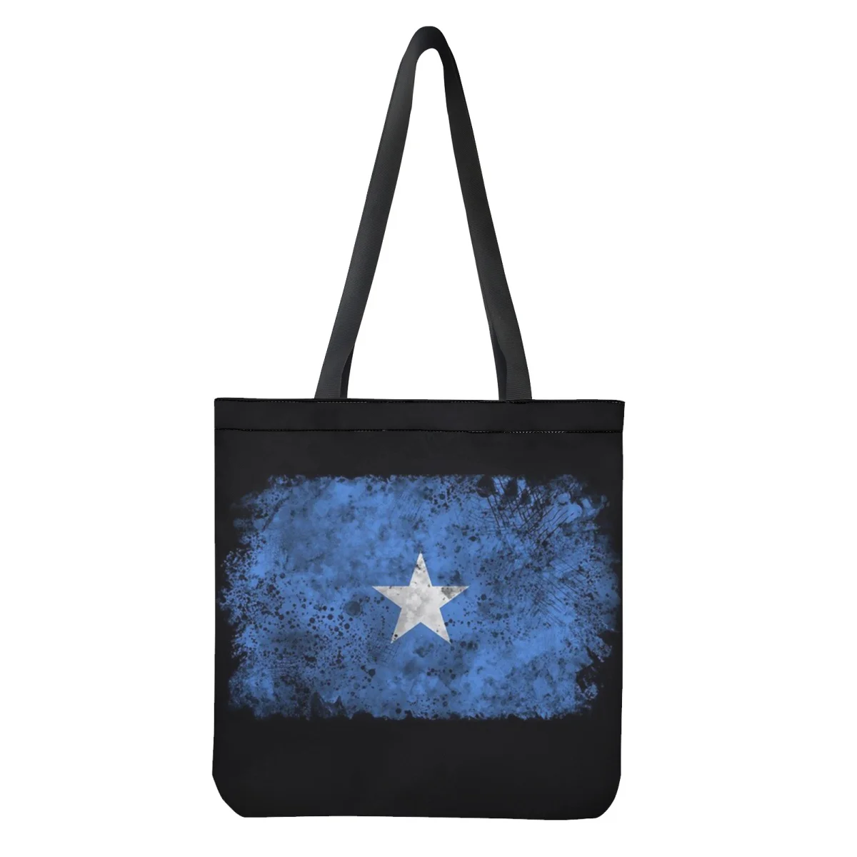 Big Totes Bag Fashion Somali Flag Design Canvas Shopping Eco Grocery Bags for Mom Reusable Girls Schoolbags Storage Handbags