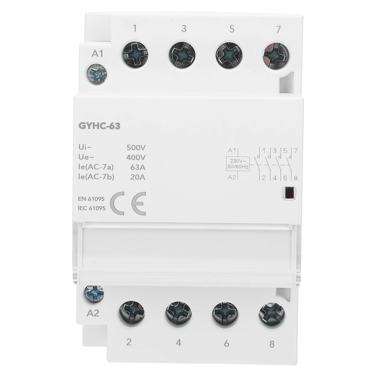 Модуль 4P 4NO заварки катушки управлением цепью модульного контактора