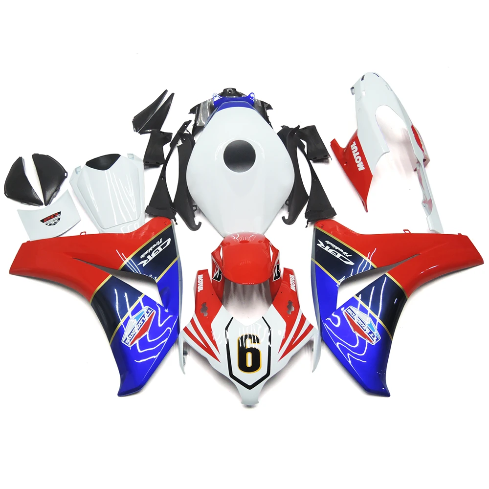 

Комплект обтекателей для мотоцикла HONDA CBR 1000RR 2008-2011, комплект обтекателей для кузова CBR1000RR 08-11, высококачественный обтекатель под давлением, белый, красный