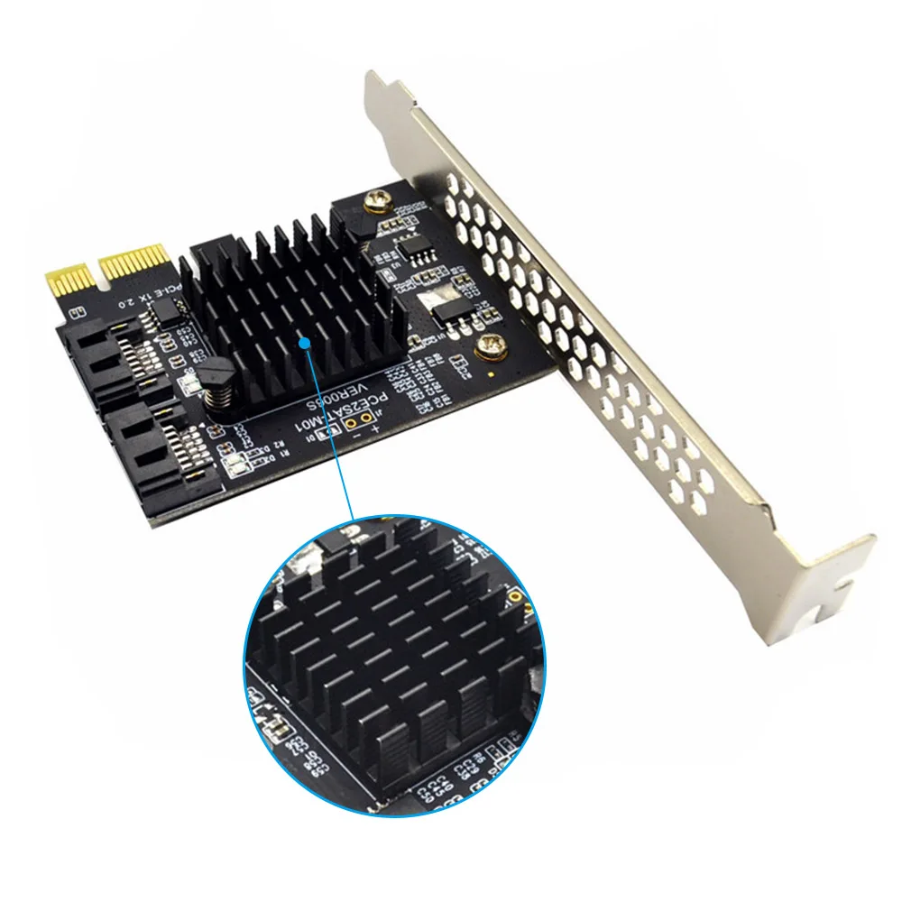 

New SATA PCIe Adapter PCIE To SATA 3 Expansion Card Add On Card Controller Dual SATA Port Card Windows 10/8/7/XP/2003/2008/Linux