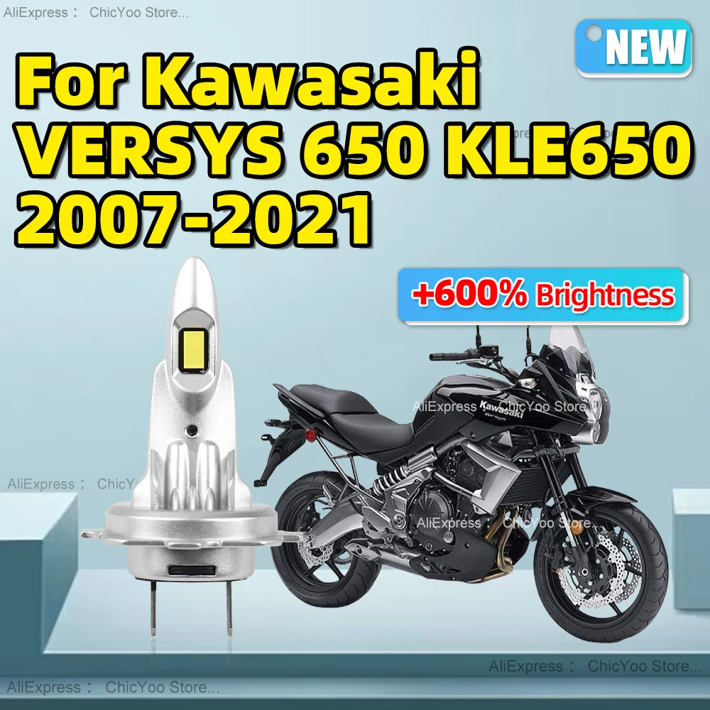 1 шт. светодиодные лампы для фар мотоцикла H7 CSP CHip 6000K Kawasaki VERSYS 650 KLE650 2007 2008 2009 2010 2011