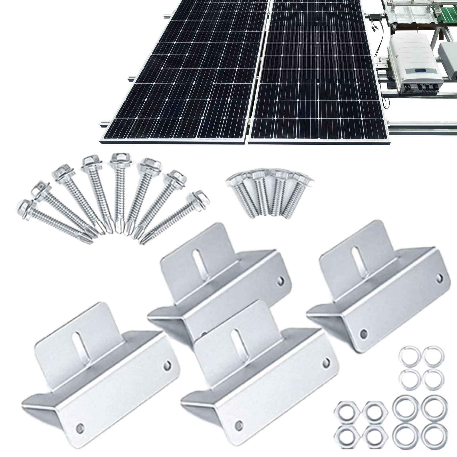 

Кронштейны для солнечных панелей из алюминиевого сплава, крепление для солнечных панелей, 4 шт., крепежный кронштейн для солнечных панелей, ...