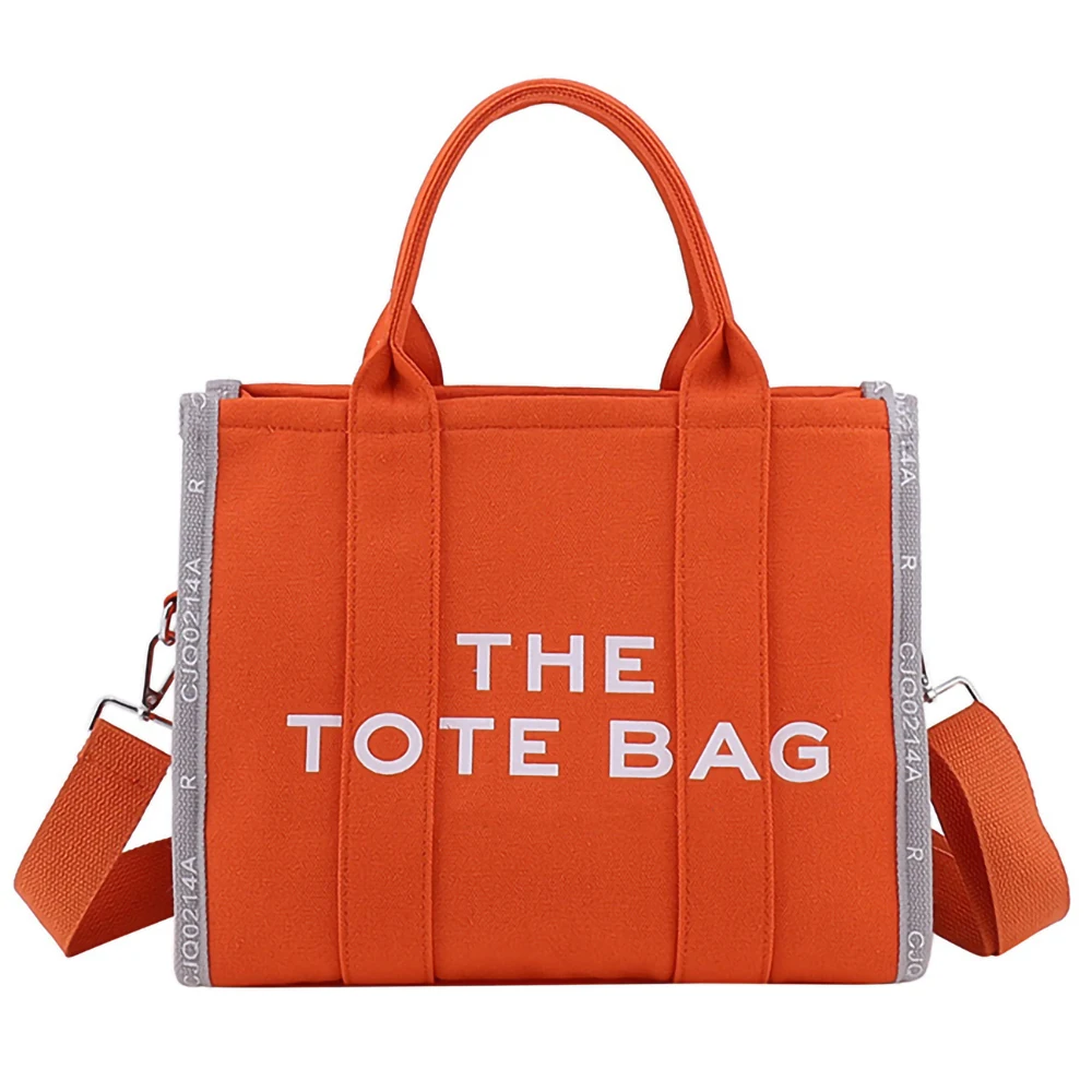 MJ The Tote Canvas Bag For Women Luxury Designer Shoulder Sac Zipper Black Ladies Crossbody Bags Large White Shopping Bags