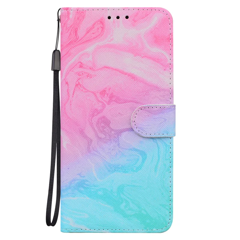 huawei p smart 2019 case flip case on for coque huawei psmart 2019 p smart 2021 2020 psmartz cover painted wallet phone cases free global shipping