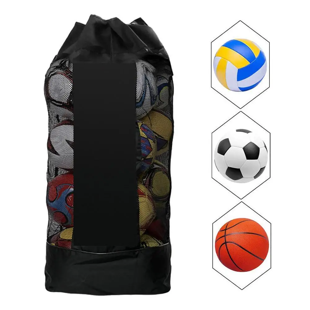 

Football Net Bag Durable Mesh Drawstring Gym Sports Equipment Bag Large Capacity Mesh Net Bag