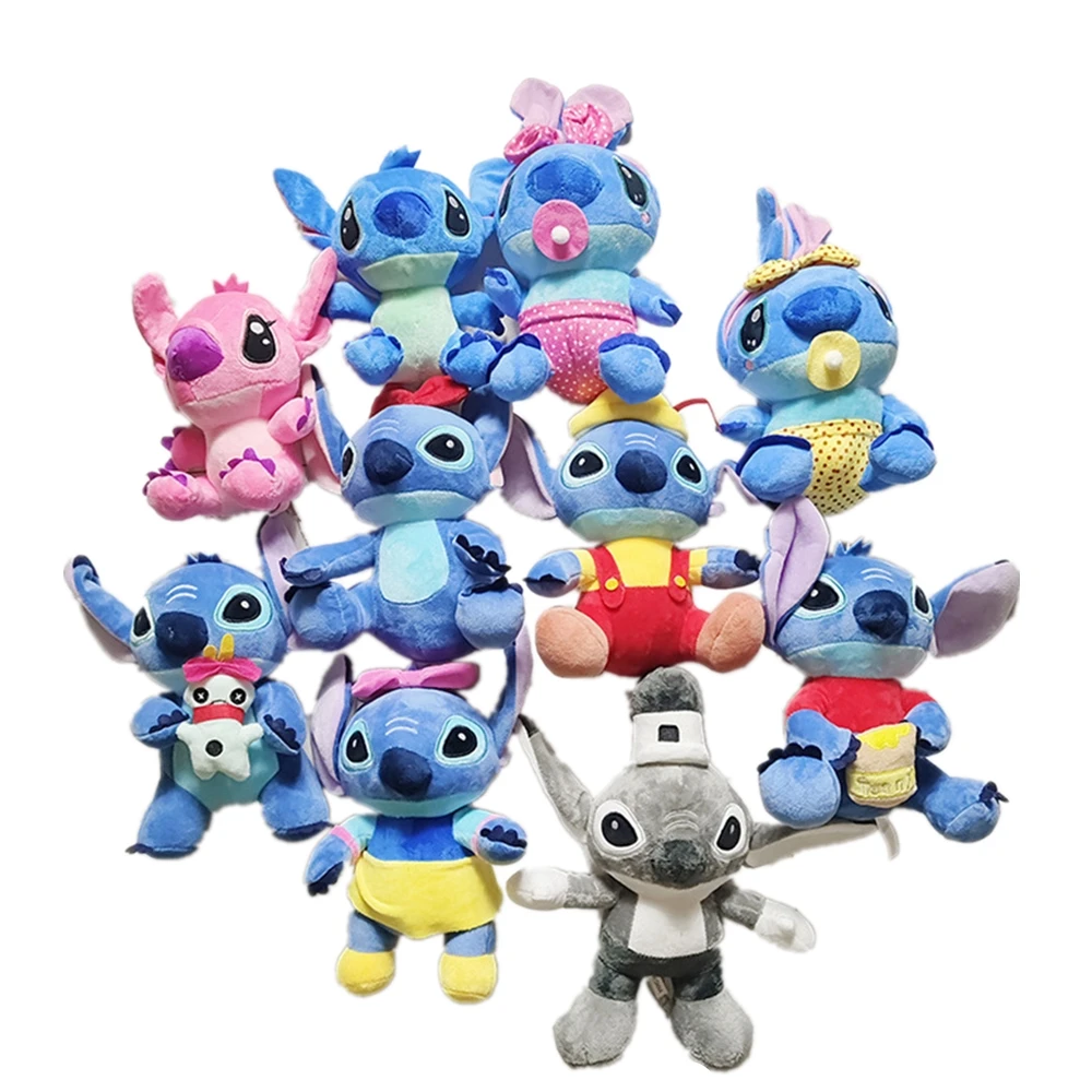 

10 styles Lilo & Stitch Stuffed Plush Animals Toys Dolls Kawaii Boys Girls Gifts Pillow Super Soft Velvet Cartoon Anime Figure