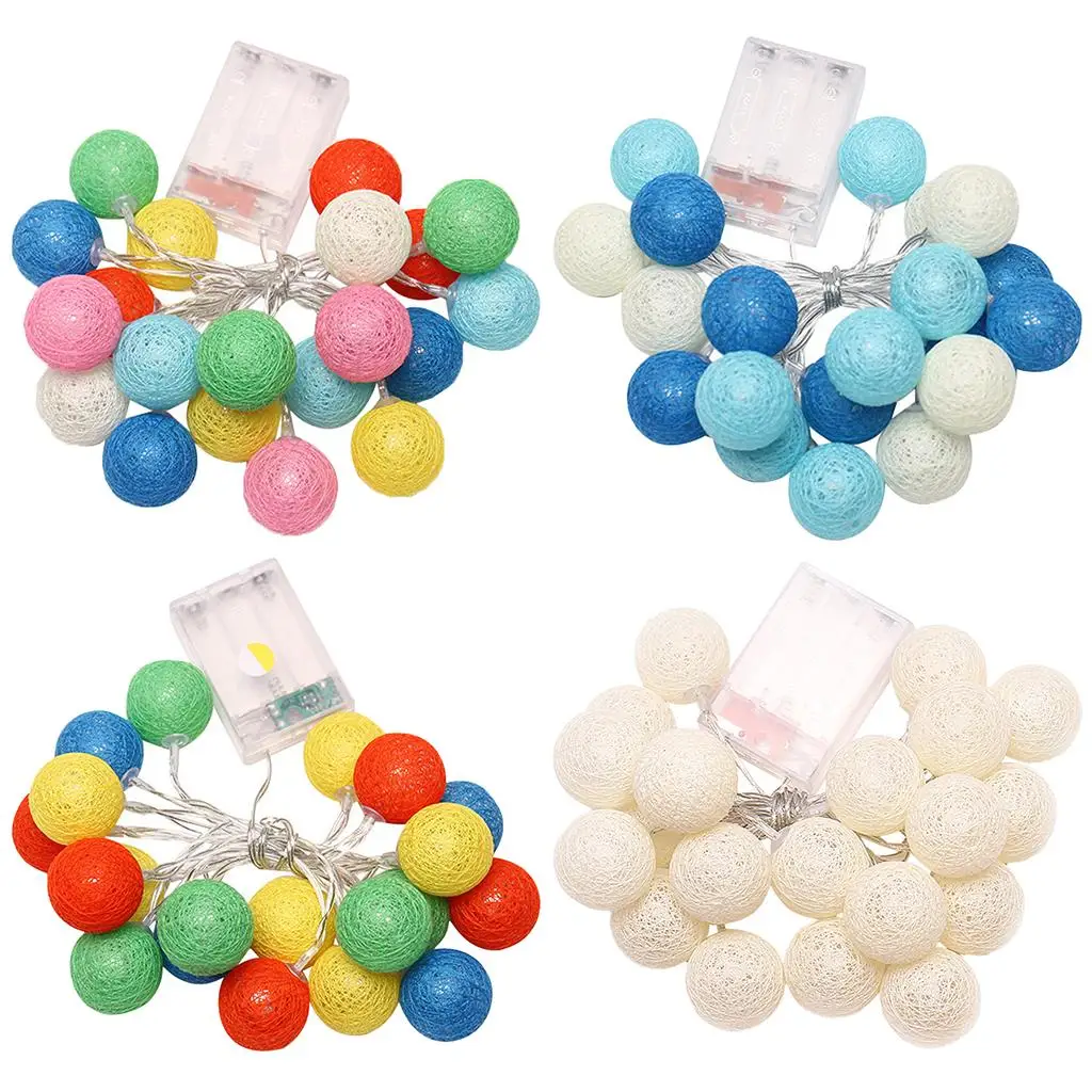 

LED Ball String Light Battery Powered Fairy Lights for Party Garland Window