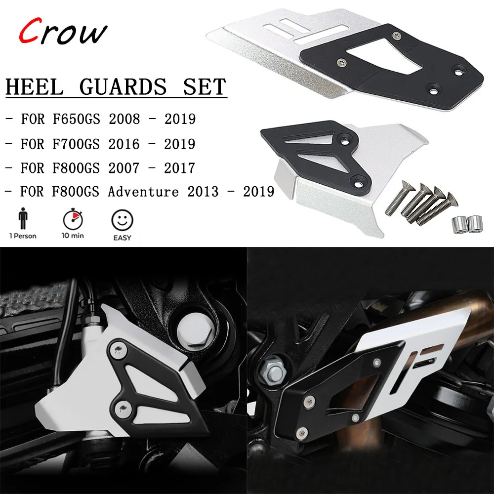 

Motorcycle Heel Guards Set Foot Peg Bracket Rear Frame Plate Protector For BMW F650GS F700GS F650 F700 F800 F 800 GS F800GS ADV