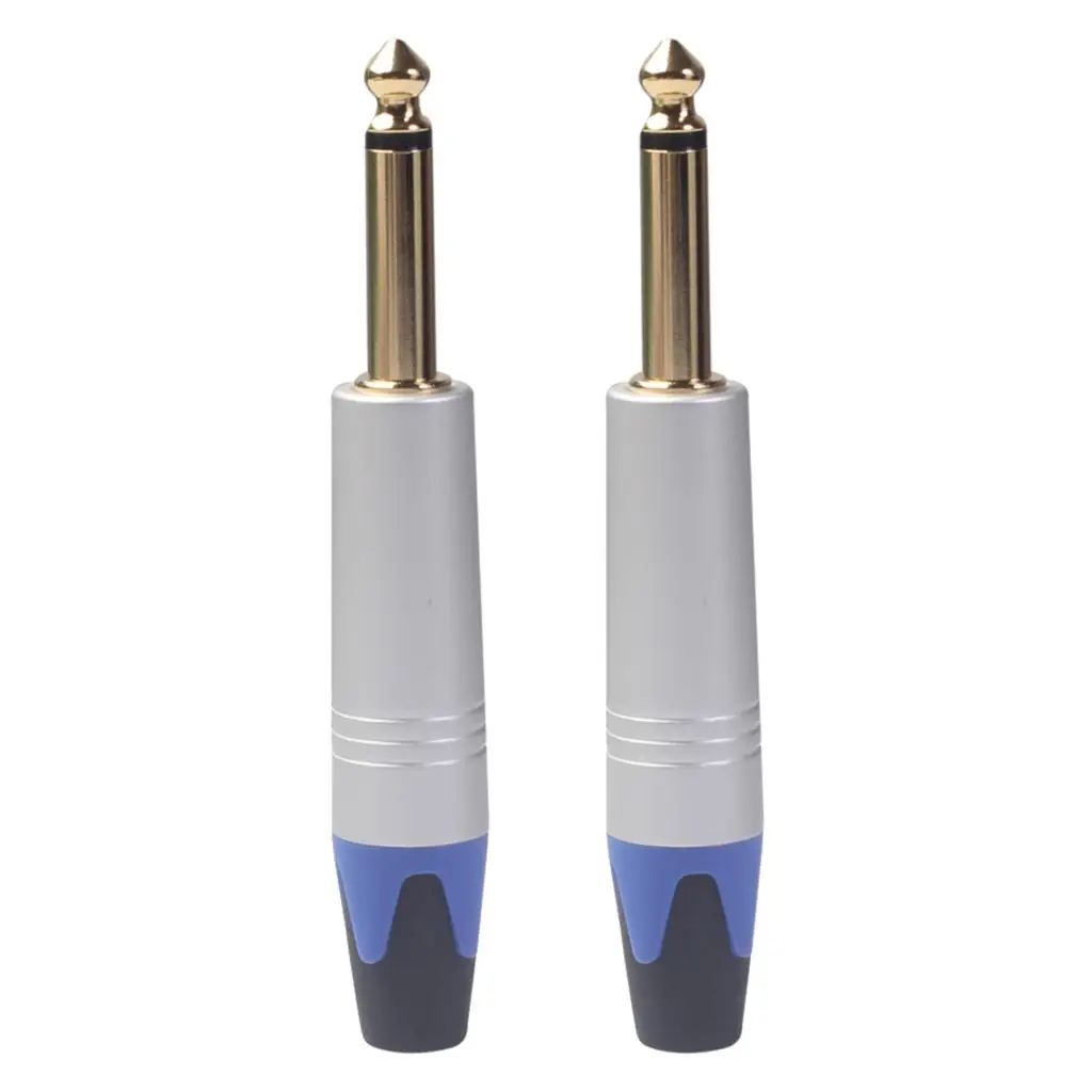 

2 шт. 6,35 мм папа аудиоадаптер, золотой, самодельные наушники