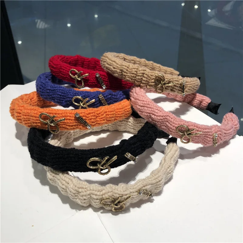 

Wind Lovely Smiling Face Hair Clip Hair Clip Female Autumn Knitting Hair Clip Face Wash Hair Clip Head Clip