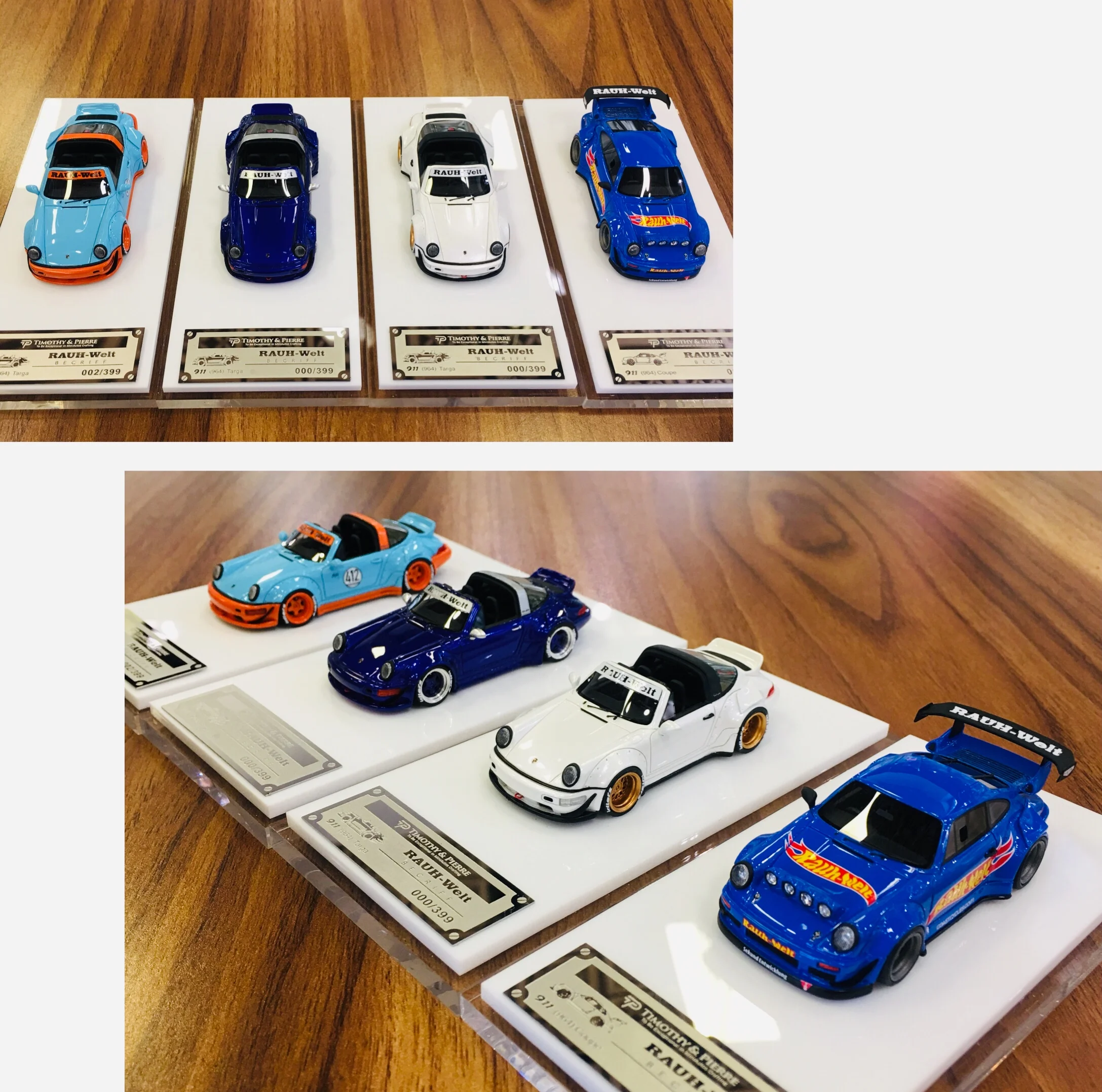 

Timothy&Pierre TP 1/64 Porsche RWB 911 (964) Targa resin car model collection ornament gift