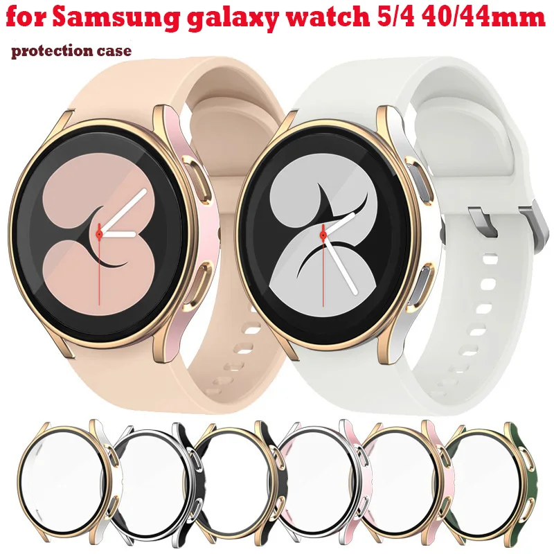 

for Samsung galaxy watch 5 40/44mm watch case PC two-color toughened film all-in-one case galaxy Watch4 44/40mm protection case