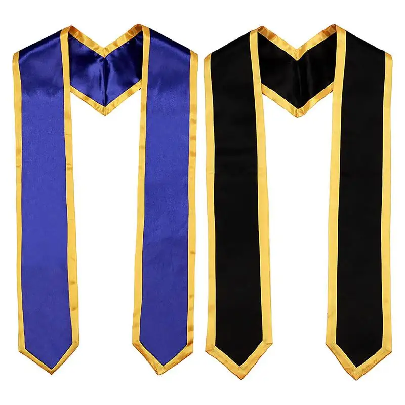 

Graduation Stole Class Of 2023 Long Graduation Honor Stole With Trim Angled Plain Adult Graduation Stoles Sash For Students