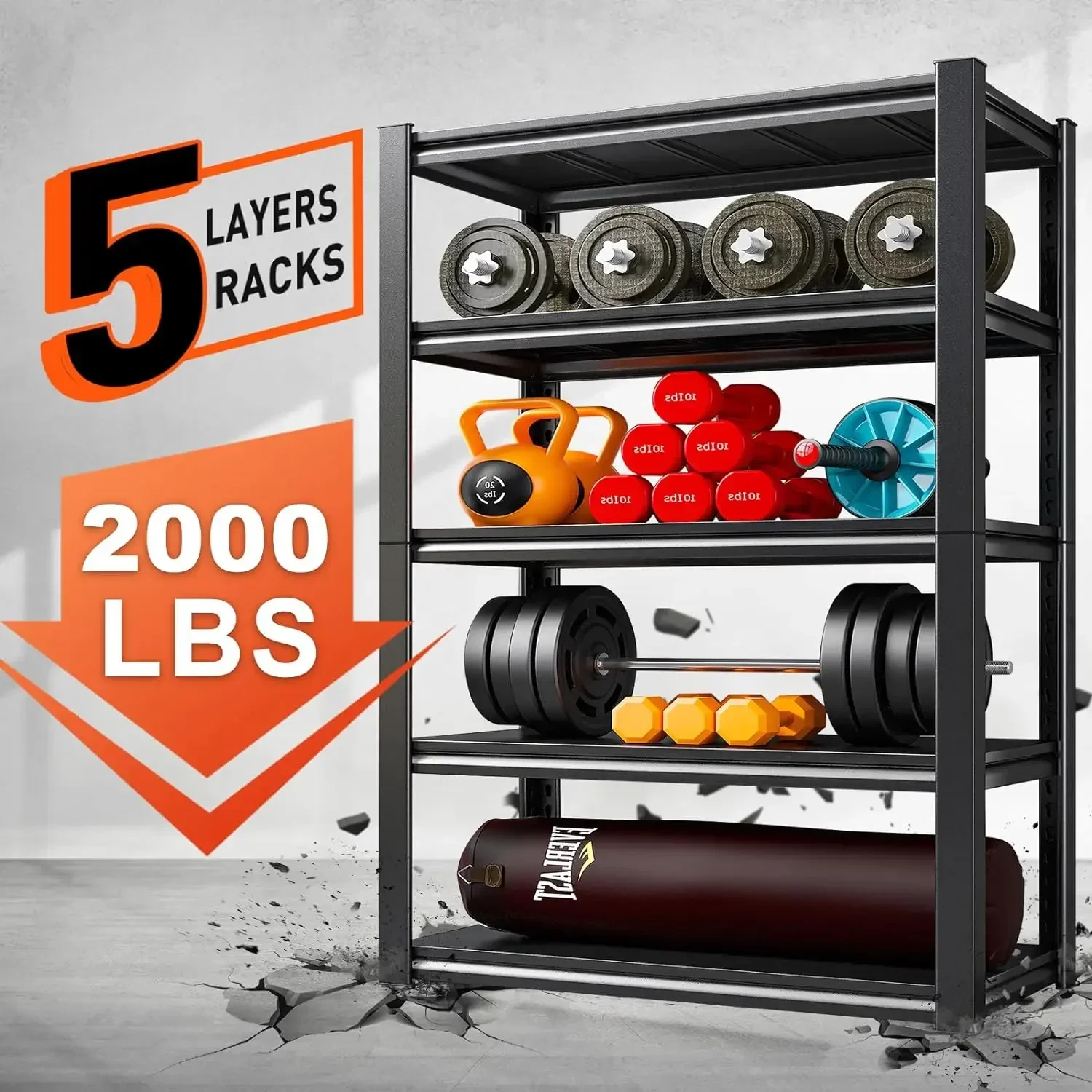 Стеллажи для гаража 40 дюймов 72 дюйма 2000 фунтов