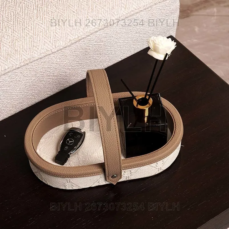 Кожаный лоток для хранения в стиле ретро ящик украшений дома с ручкой бытовой