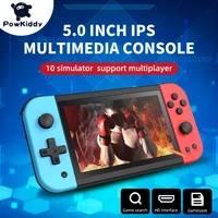 powkiddy 2022 x51 new handheld game console 5 inch large screen children gift toy game player supports controllers ps1 emulator