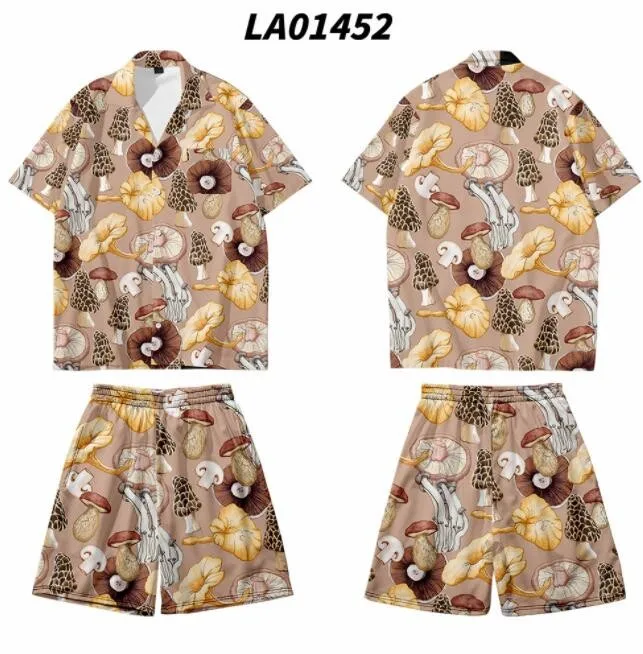 2PCS Men Kimono Robe&Pajamas Sets Print Casual Loose Spring Summer Sleep Suit 3/4 Sleeve Robe Shorts Shirts Oversize Home Wear