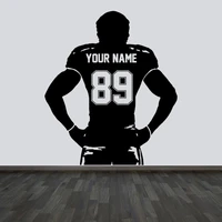 choose your name and numbers personalized football decal custom vinyl sticker team decor kids bedroom teens room sticker g014