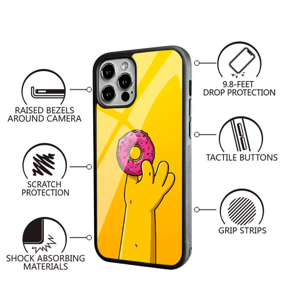Забавный чехол для телефона с изображением Гомера S-SimpsonS магнитный IPhone 15 14 13 Pro Max 11