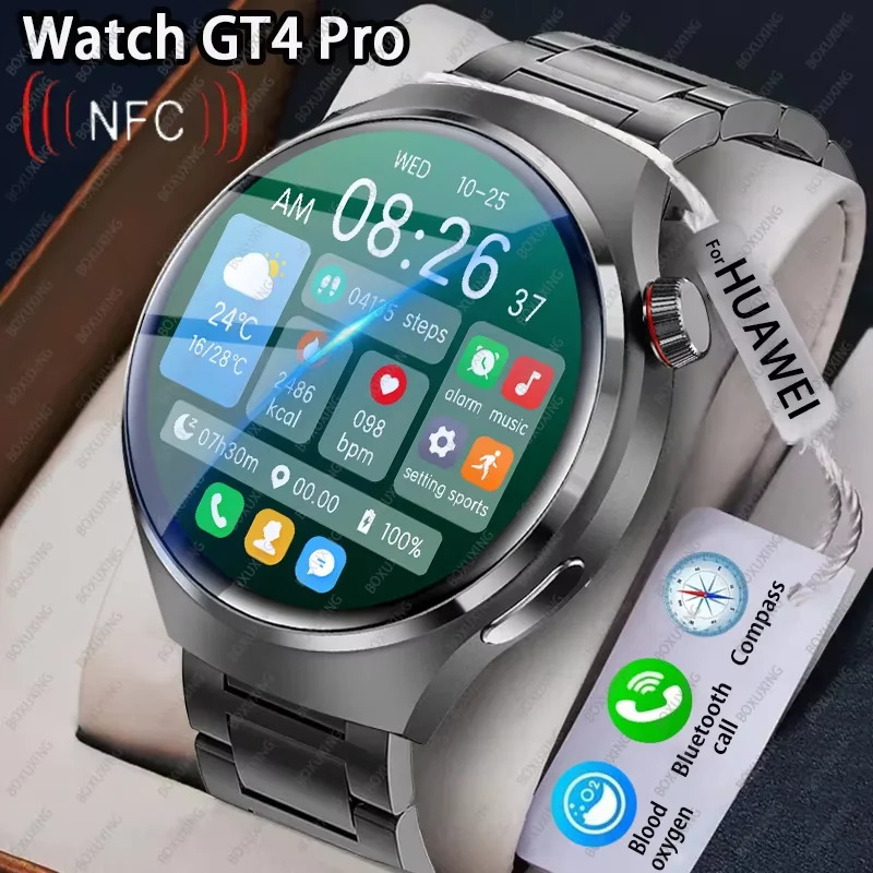 Новые умные часы для Huawei GT4 PRO мужские 4 Pro AMOLED Bluetooth-вызов GPS NFC пульс IP68