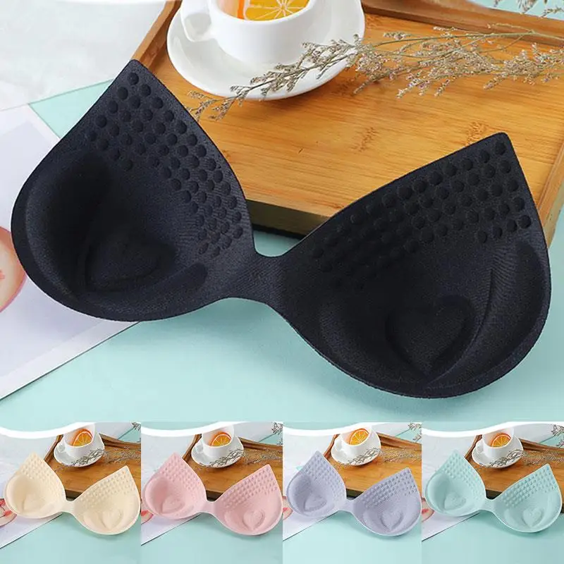 

Thick Latex Bra Pads Push Up Breast Removeable Bra Padding Inserts Cups For Swimsuit Bikini Padding Invisible Padded