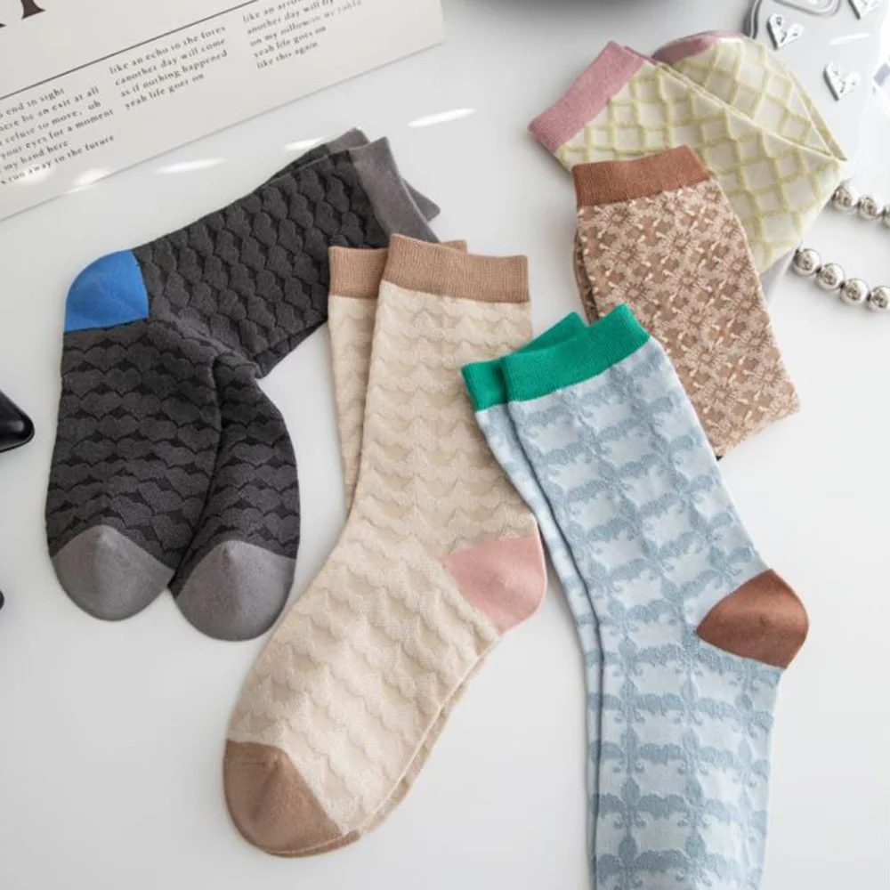 Носки женские в японском стиле модные элегантные милые домашние с цветами