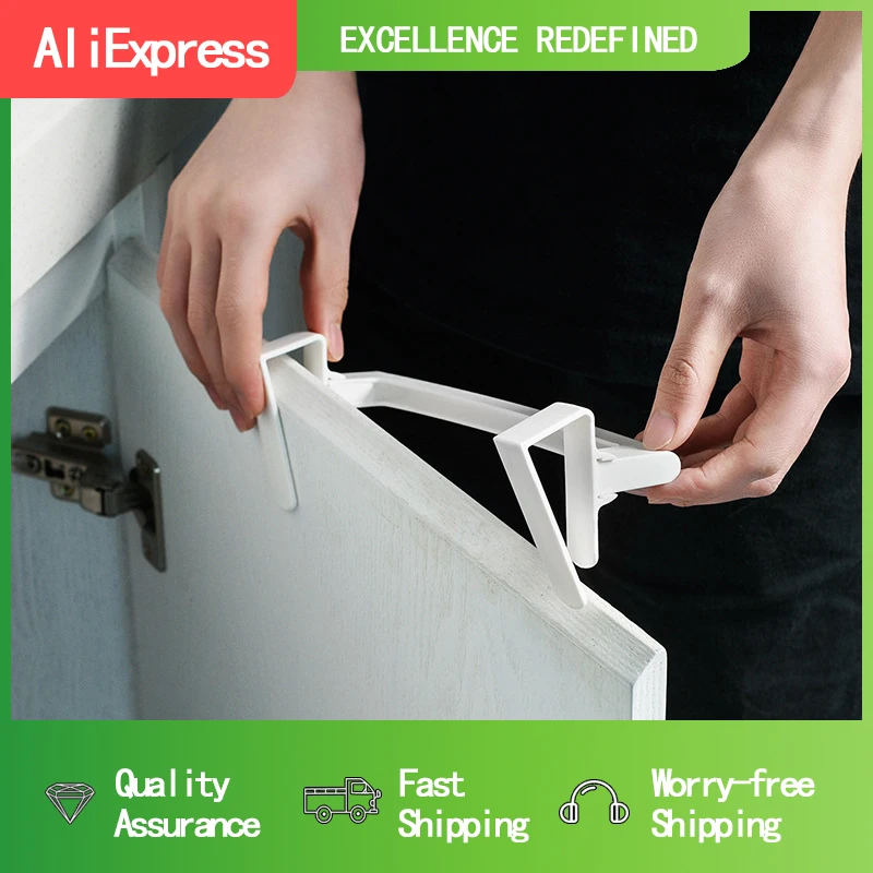 

HOT 1Pcs Plastic Hanging Holder Towel Rack Multifunction Cupboard Cabinet Door Back Kitchen Accessories Home Storage Organizer