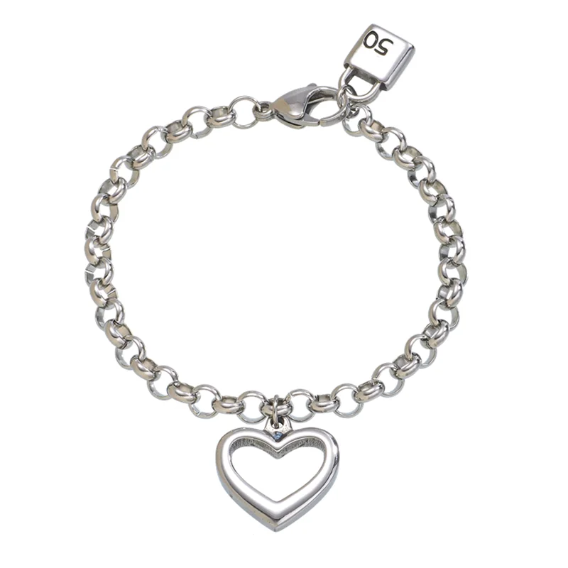 

Simple Stainless Steel Men Curb Cuban Chain Fashion Women Necklace Bracelet On Hand For Couple Unisex Wrist Heart UNO Jewelry