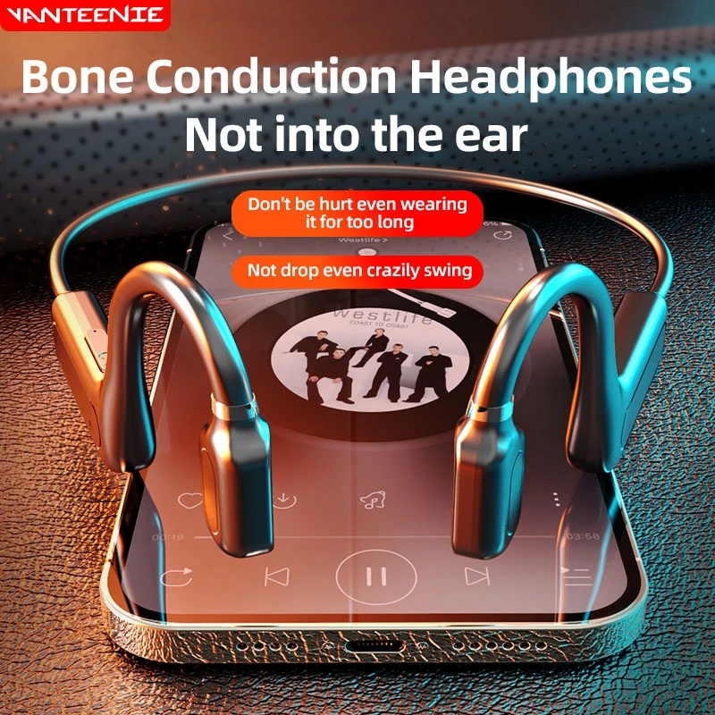 

G1-1 Bone Conduction Earphone 5.0 Wireless Bluetooth Headphone Stereo Earbuds Outdoor Sports Waterproof Headest With Microphone