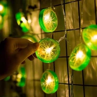 fruit lemon 10 led 1 5m slice string lights flashing garland wall lamp battery powered indoor outdoor lighting night light