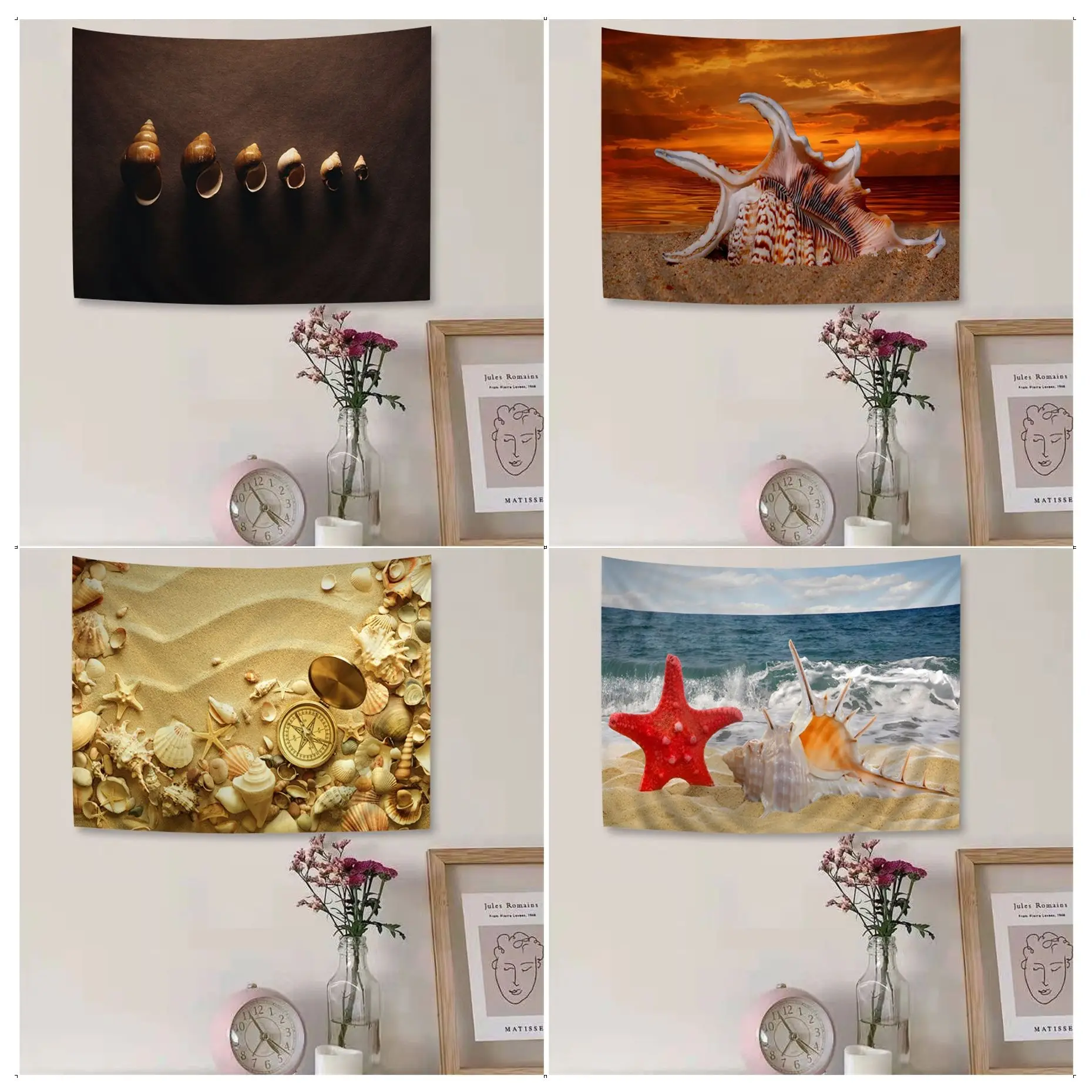 

Shell Cartoon Tapestry Japanese Wall Tapestry Anime Wall Art Decor