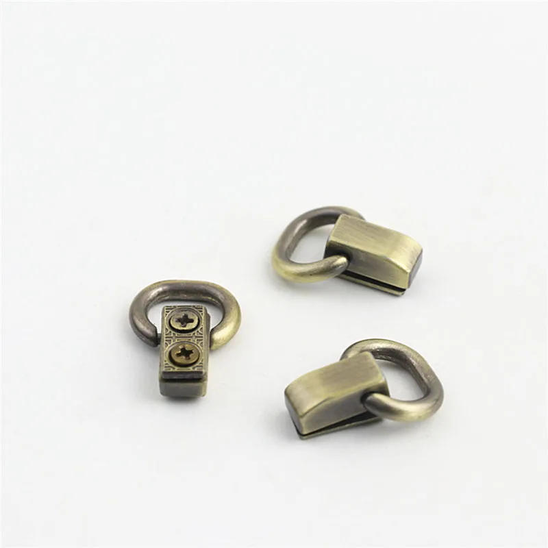 30Pcs 11mm Bag Hang Ear Strap Side Ring Buckle Nailing Screws Loop Hook Chain Clip Clamp Pendant Rivet Clasp Accessory