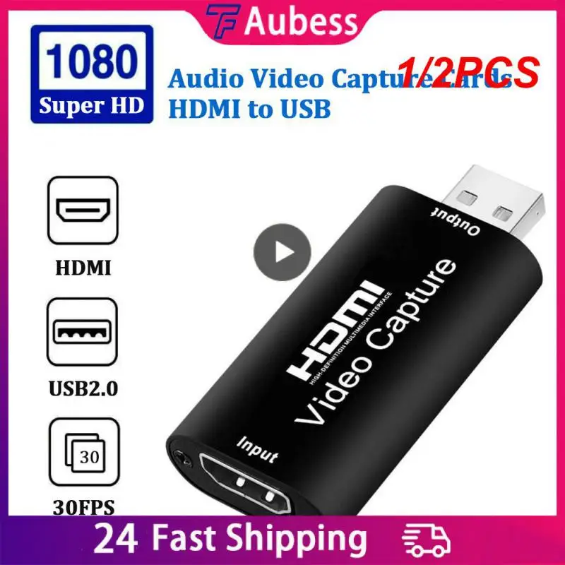 

1/2PCS Audio Video Capture Card 4K 1080P HDMI-compatible USB 3.0 Record to DSLR Camcorder Action Cam for Gaming Streaming