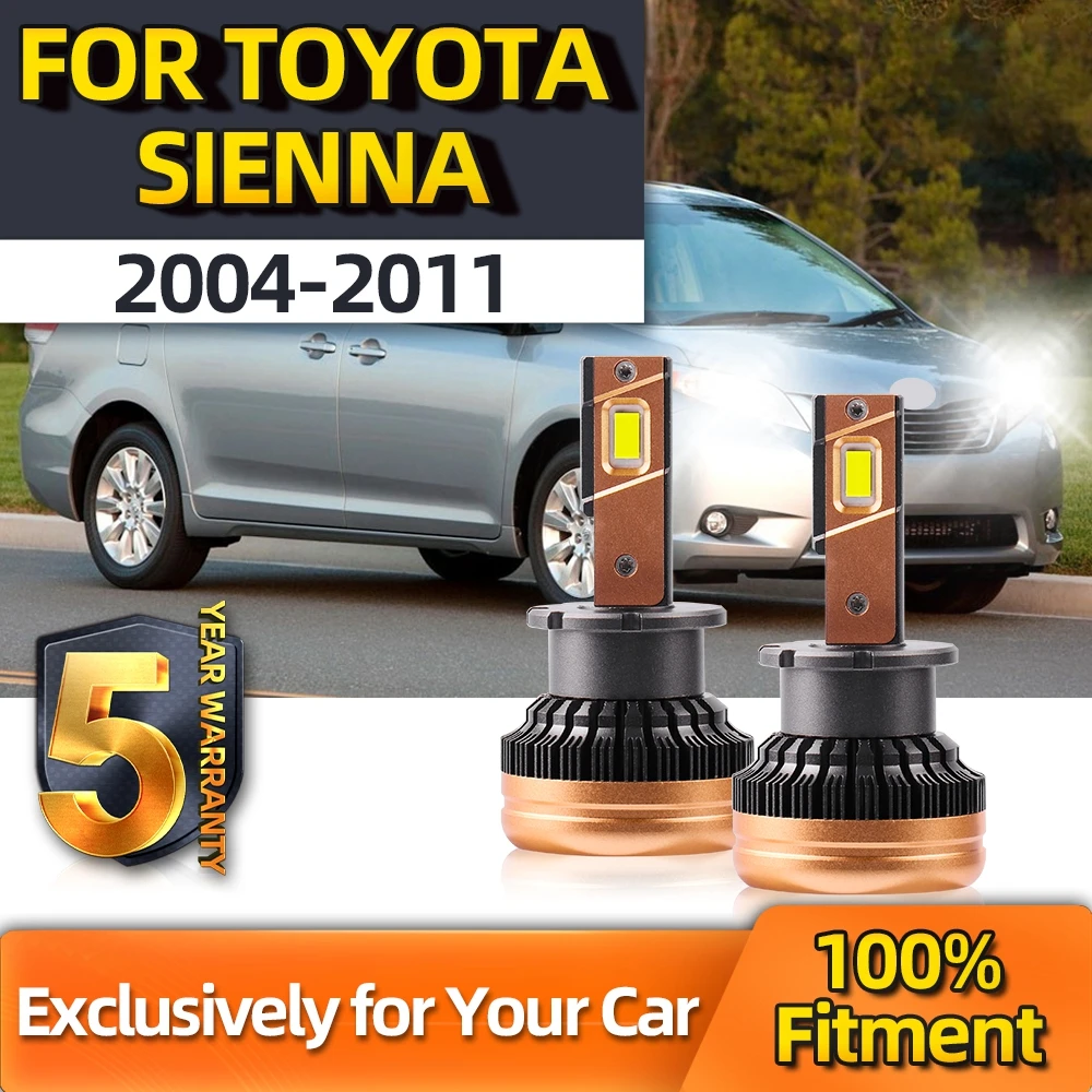 

TEENRAM LED Headlight 6000K HID D2S Bulb CSP Chip High Bright 12V For Toyota Sienna 2004 2005 2006 2007 2008 2009 2010 2011