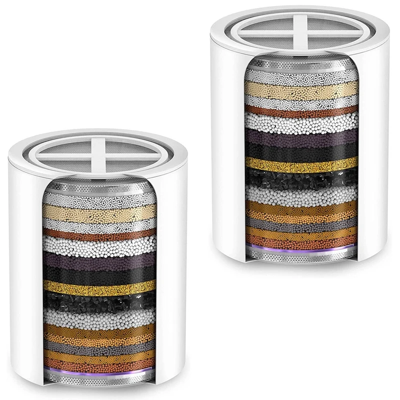 

2X 20 Stage Replacement Shower Water Filter Cartridge (No Housing), Compatible With Any Shower Filter Of Similar Design