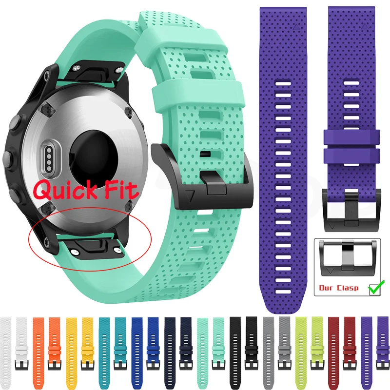 

Ремешок силиконовый для смарт-часов Garmin Fenix 6S Pro 5S Plus 7S Instinct 2S