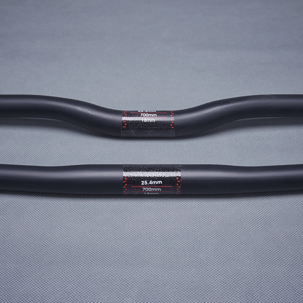 Фото Карбоновый руль для велосипеда 25,4 мм для детских складных BMX, горных и MTB велосипедов, 480-700 мм, черный матовый №4