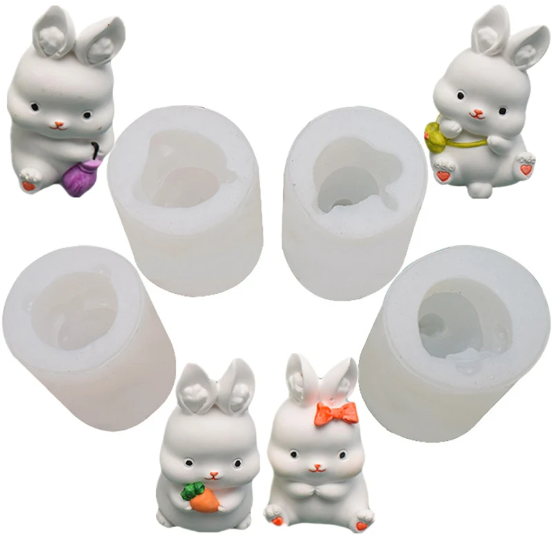 

Lovely Animal Rabbit Bunny Soap Candle Mold Silicone Mold Handmade Craft Molds soap making supplies soap mold