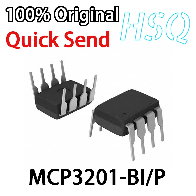 

5PCS MCP3201-BI/P 3201-B Direct-Plug DIP8 ADC Chip