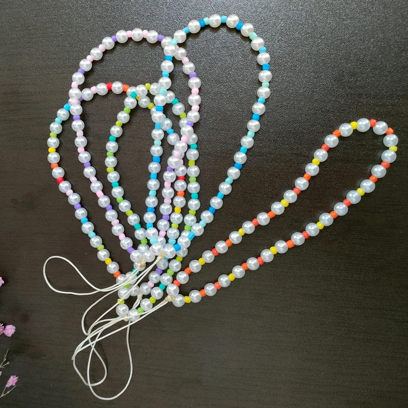 

2021 New Trendy Pearl Bead Phone Strap Anti-Lost Lanyard for Women Jewelry Mobile Phone Chain Wrist Strap Rope Accessories