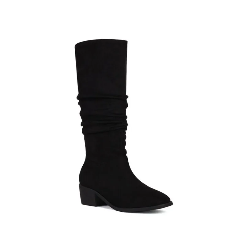 

Big size Oversize Large size Round toe Thick Heel womens fashion boots simple and elegant womens shoes with design Comfortable