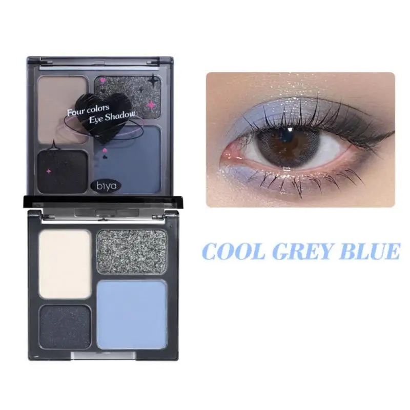 

Four-color Eye Shadow Cold Matte Pearlescent Fine Flash European American Punk Smoke Dark Goddess Eyeshadow Eye Makeup Cosmetics