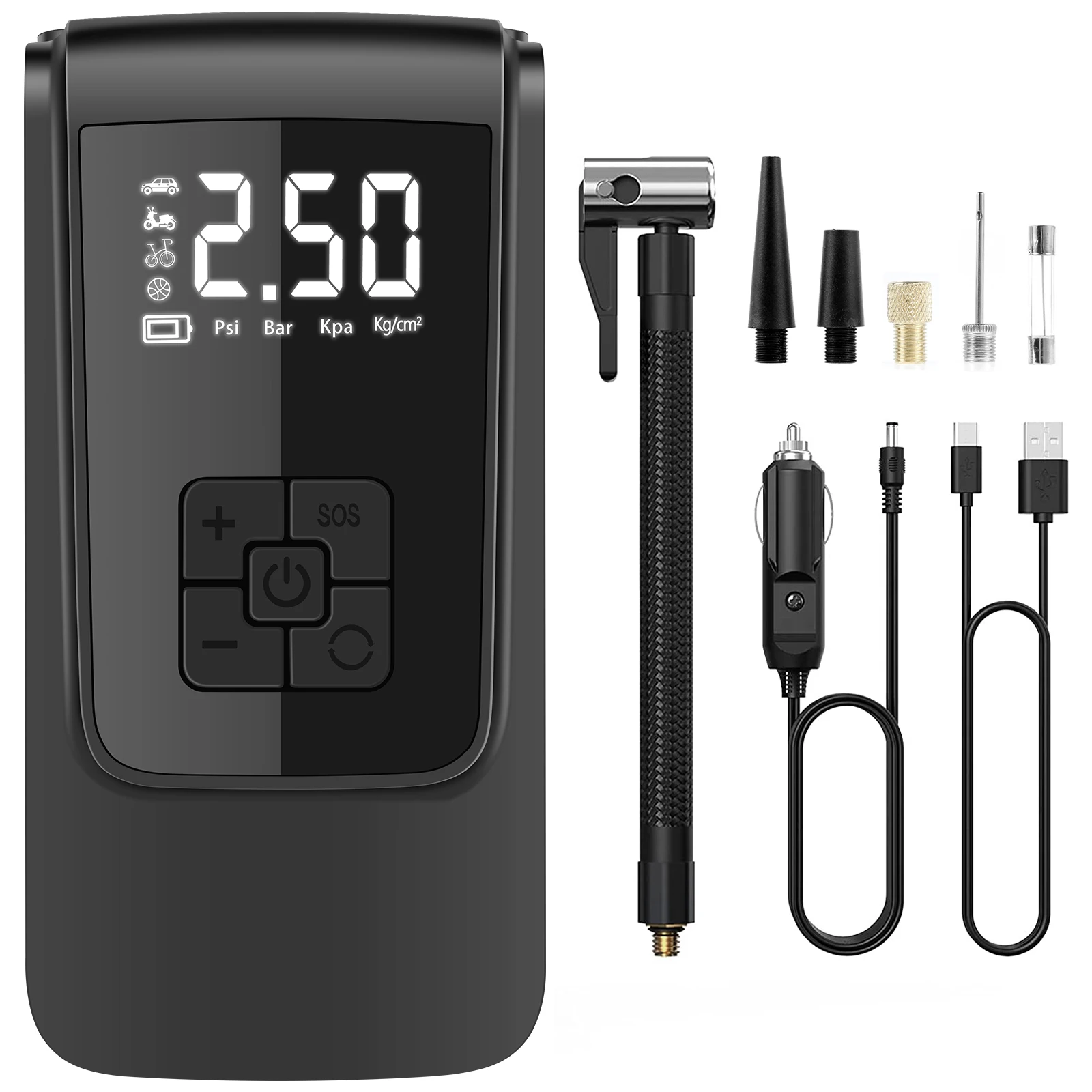 6000mah Rechargeable Mini Tire Pump For Car Motorcycles Bicy