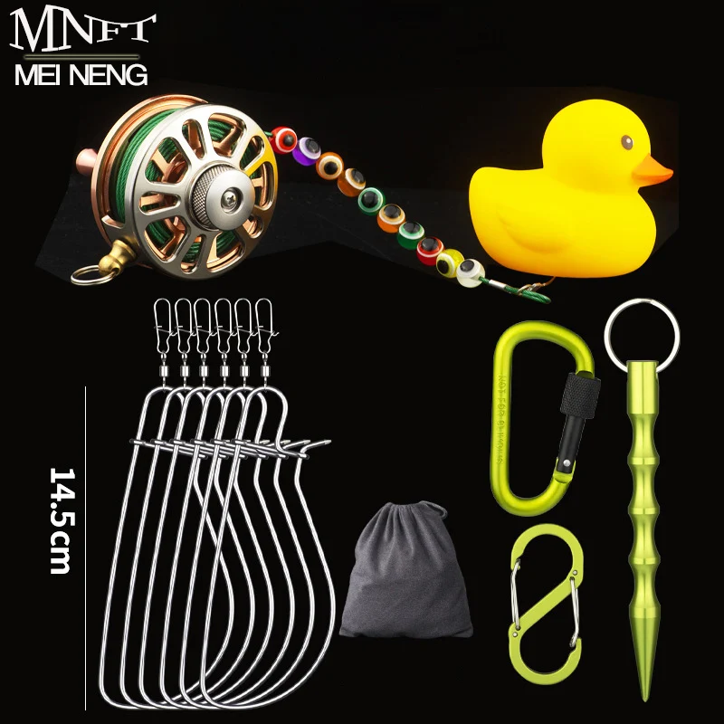 

MNFT Fishing Stringer Live Fish Lock with Reel & Float Stainless Fish Buckle Super High Quality