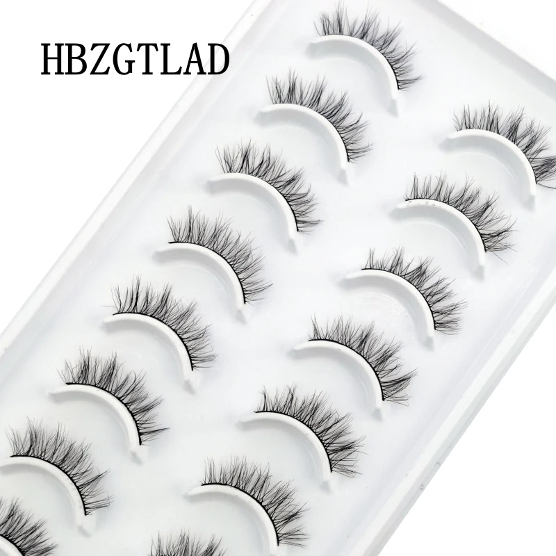 

New 10pairs eyelashes 3D faux mink fake eyelashes lasting fluffy natural long lashes extension makeup short mink false eyelashes