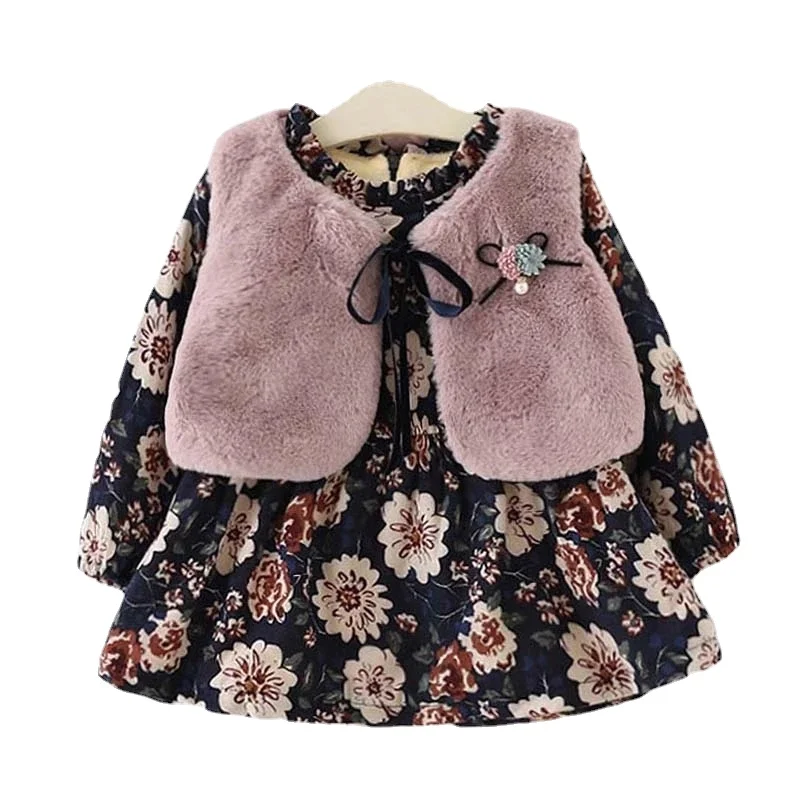 

Осенне-зимняя одежда Humor Bear, платье принцессы для маленьких девочек, бархатное платье с длинным рукавом, вечерние платья, детская одежда, дет...