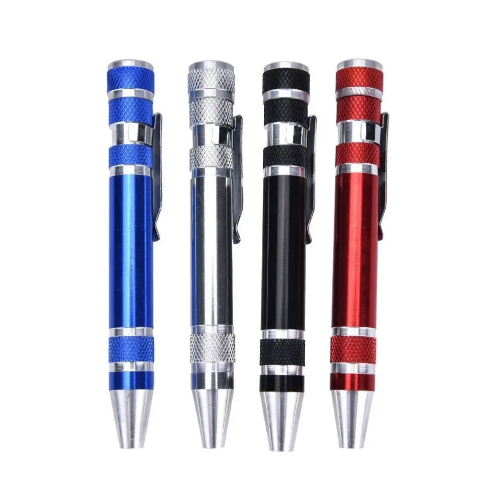

8 In 1 Pocket Screwdriver Pen Multi-function Tool Pen Portable Mini Precision Aluminum Alloy Screwdriver Hand Repair Tools Kit