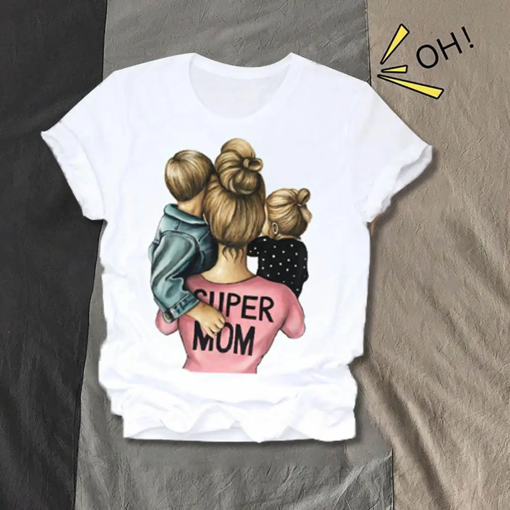 

T-shirts Top Pullover Women T-shirts Letter Design Lady T-shirts