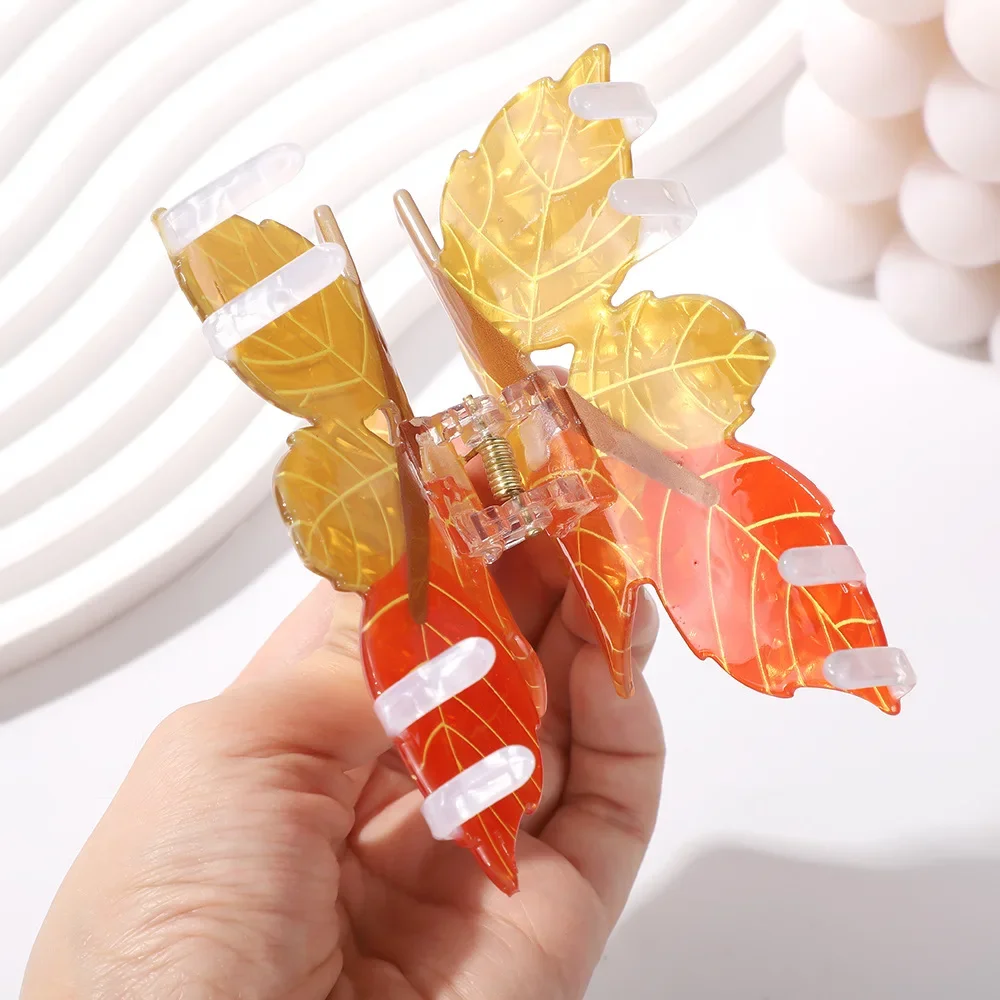 Индивидуальный акриловый зажим для волос в виде листьев аксессуары укладки